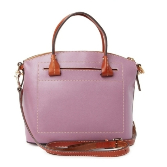 DOONEY & BOURKE Mauve Domed Leather Satchel - Picture 3 of 13